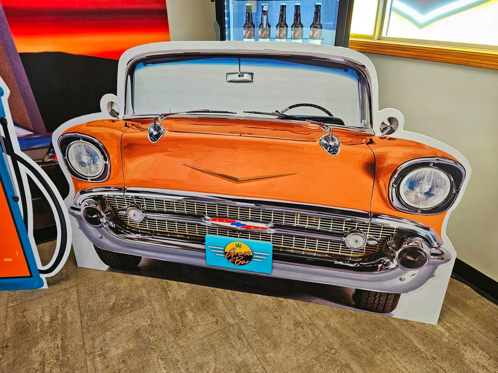 Custom large-format vehicle cutout display