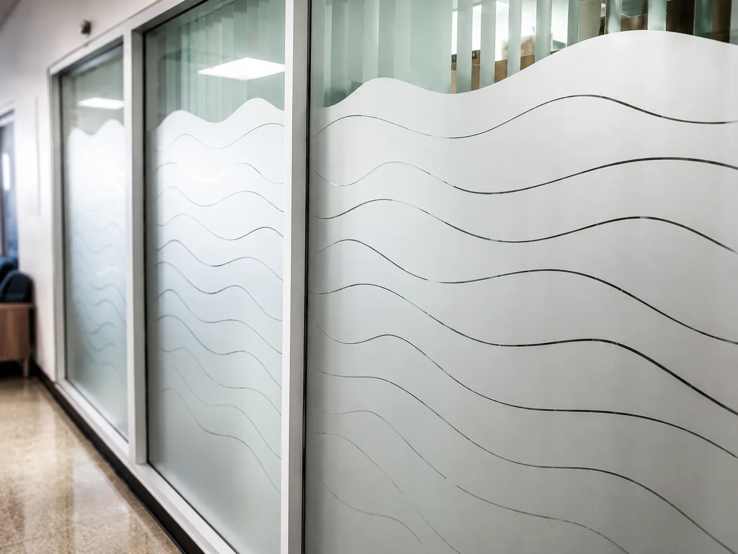 Frosted Wave Glass Graphics