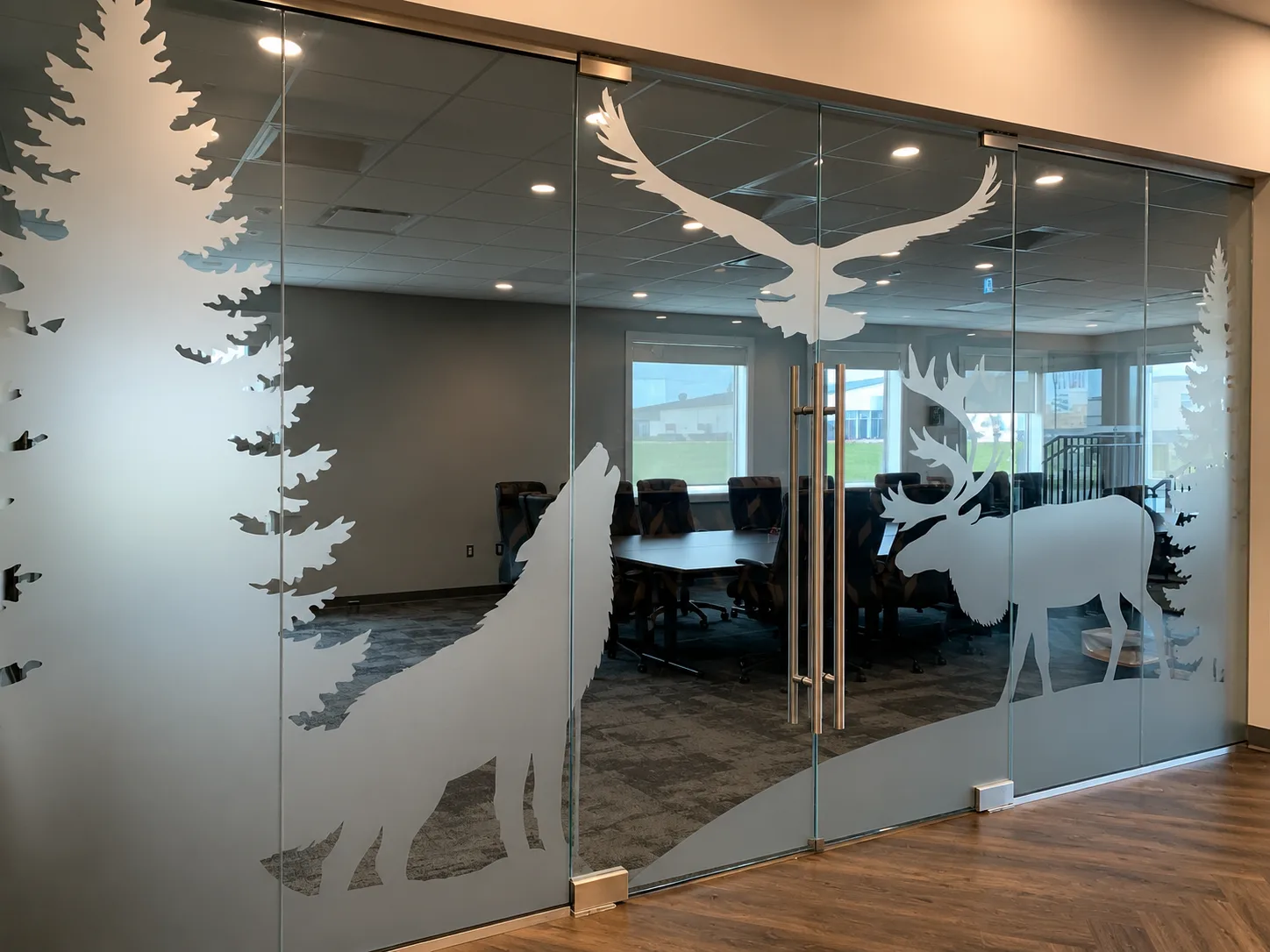 Wildlife Frosted Glass
