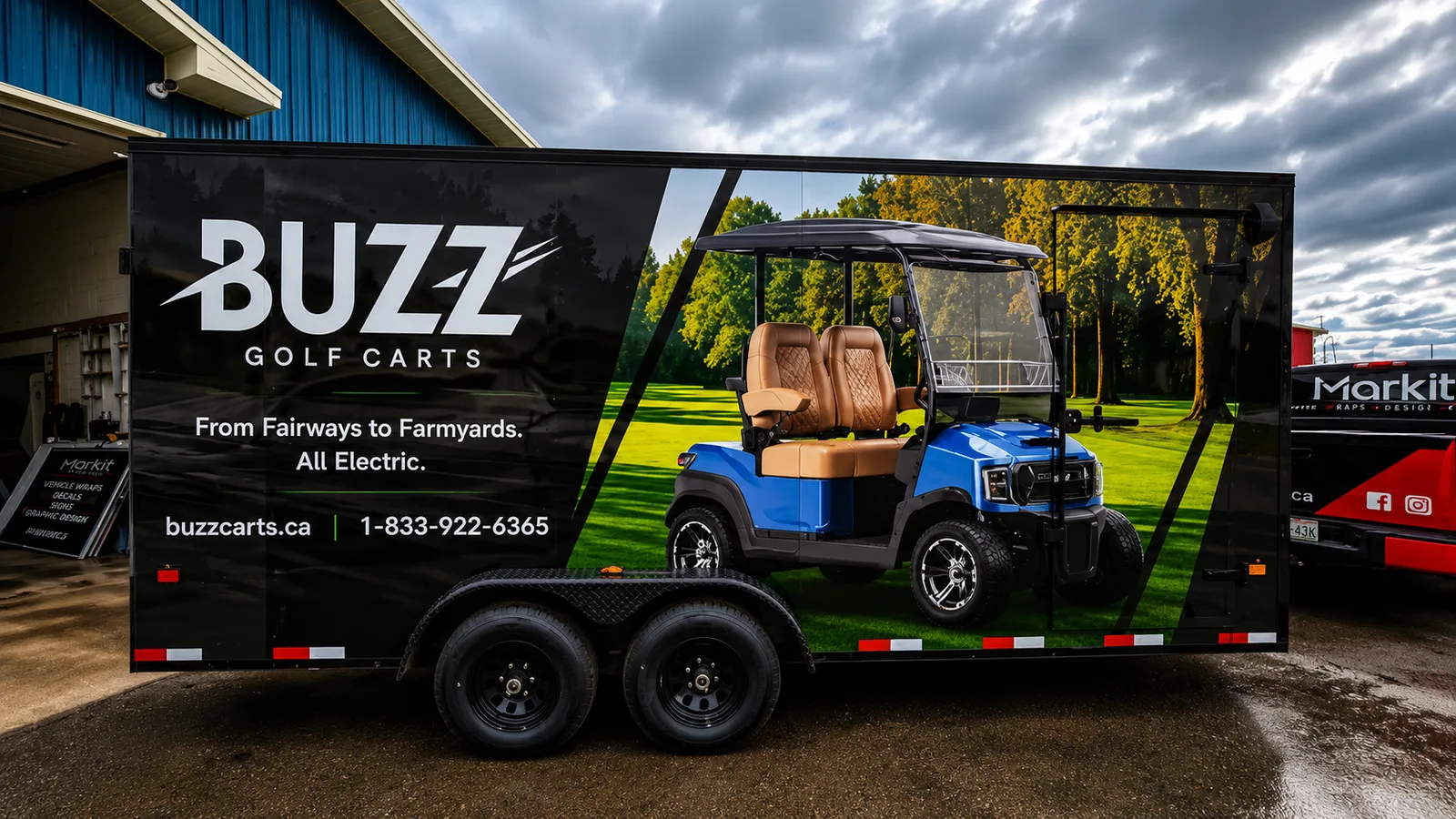 Buzz Golf Carts Trailer Wrap